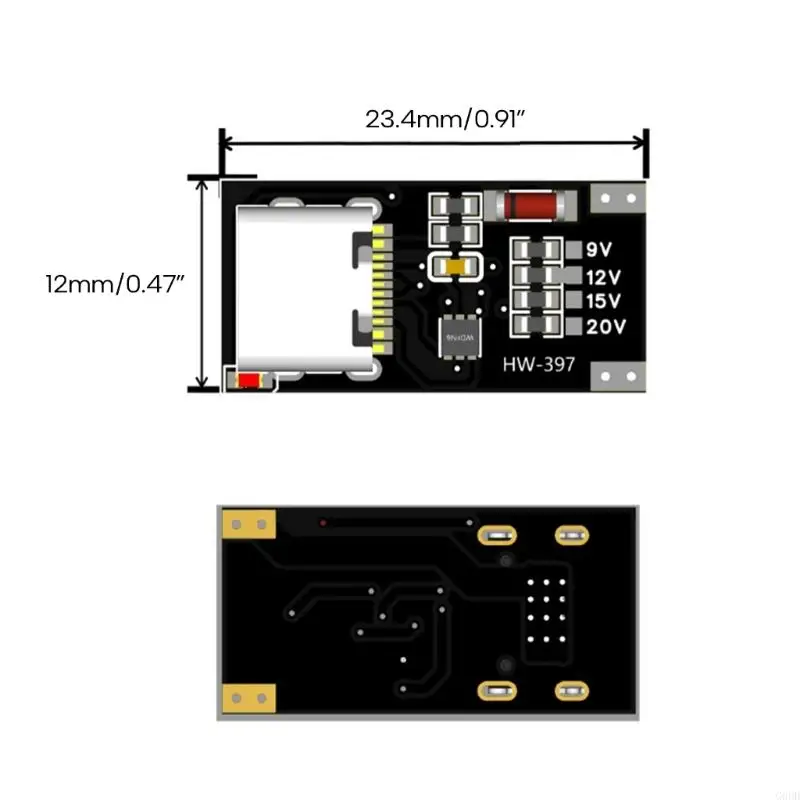 G6DD USB USB protocolo carga rápida Soporte placa activación PD/QC3.0 para enrutador y módem 9/12/15/20V opcional