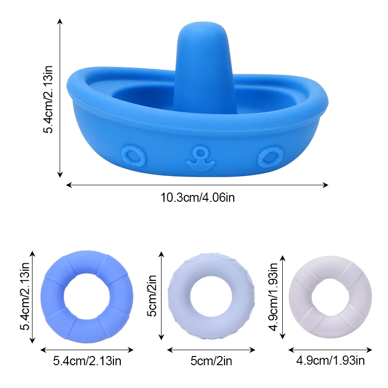 TYRY.HU لينة سيليكون العائمة ألعاب مياه حوض الاستحمام ألعاب الحمام ألعاب الأطفال قارب حمام لعب للبنين والبنات الصغار الاطفال الهدايا