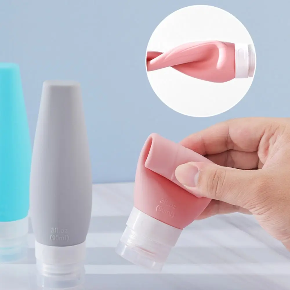 Mini bouteille de voyage portable en silicone, facile à presser, pour tous les jours, 60/90ml