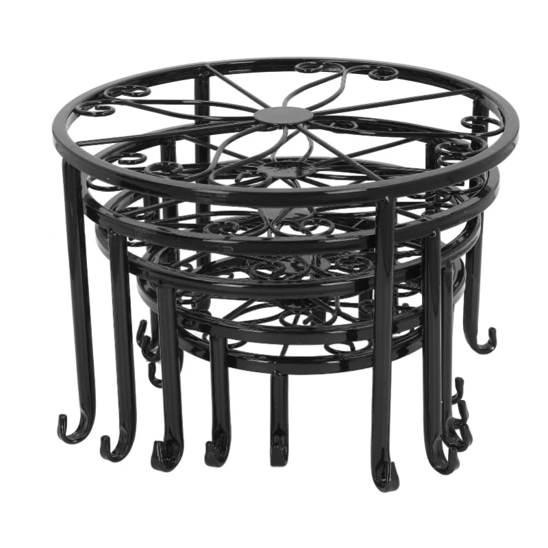 

5pcs Metal Plant Stand Innovative Decorative Sturdy Stable Indoor Outdoor Flower Pot Holders For Multiple Plants Pots