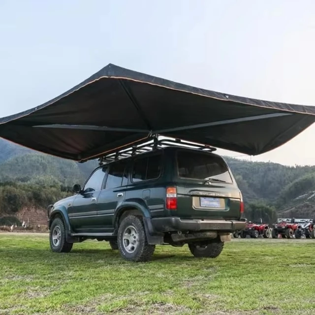 

For RV4x4 Offroad Sunshade Retractable 270 Degree With Led Light Free Standing Vehicle Van Truck Camper Car Roof Side Awning For