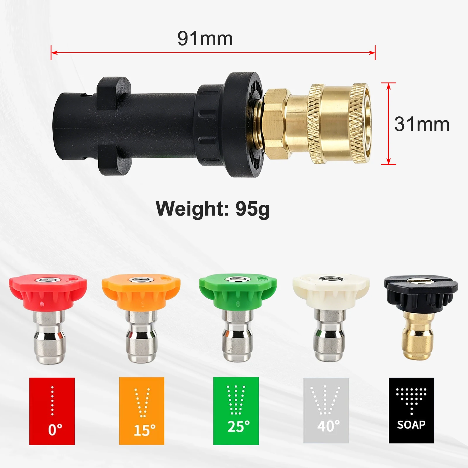 Pressure Washer Gun Adapter 1/ - Laser Nozzle Ceramic ulasan dan harga