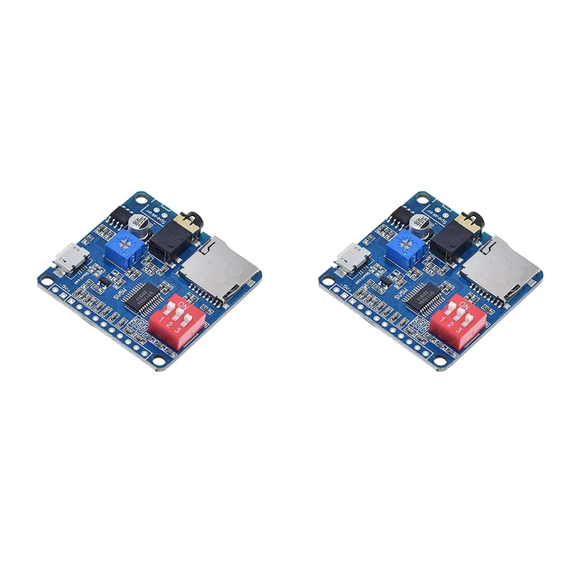 2X DY-SV5W Voice Playback Module For MP3 Music Player Voice Playback Amplifier 5W SD/TF Card Integrated UART I/O Trigger