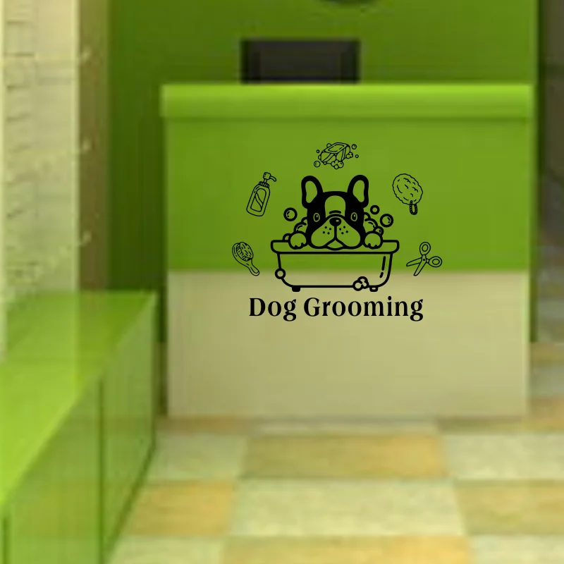 Dog Grooming Quote Wall Decal Sticker Bedroom Home Room Art Vinyl Inspirational Decor Cute Animals