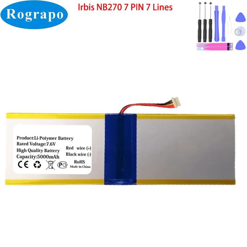 Новый аккумулятор для планшетного ПК Irbis NB270 7,6 В, 5000 мАч