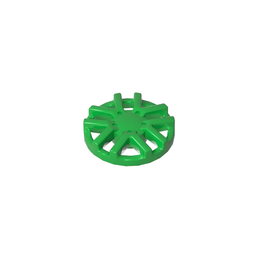 Blocos de construção Gobricks GDS-21252 Tampa da roda 10 raios (pokes em pares) - para montagem de roda 18976 compatível com lego 24308A