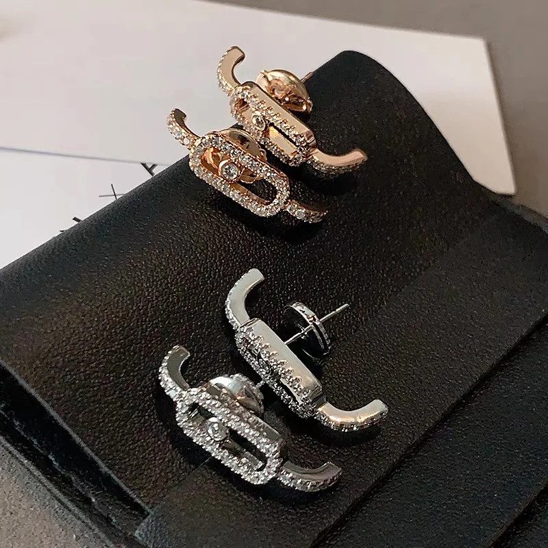 

Fine Jewelry 925 Sterling Silver Zircon Women's Diamond Earrings.Romantic wWedding Jewelry Accessories, Engagement Gifts