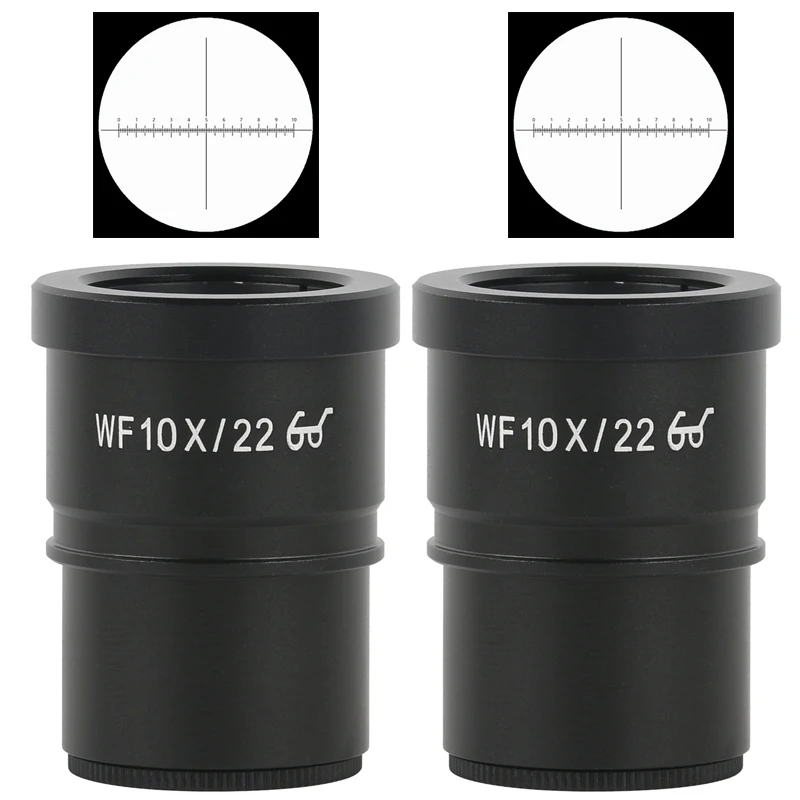 One Pair WF10X WF15X WF20X WF25X WF30X Eyepiece For Stereo Microscope Wide Field 20mm 15mm 10mm 9mm WF10X/20 High Eye-Point