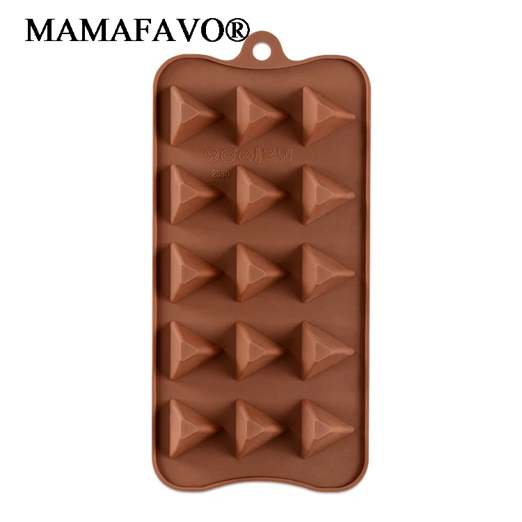 3D Triangle Pyramid Shapes Fondant Mold Silicone Sugarcraft Chocolate Cake Soap Candle Decorating DIY Mould Baking Tools D640