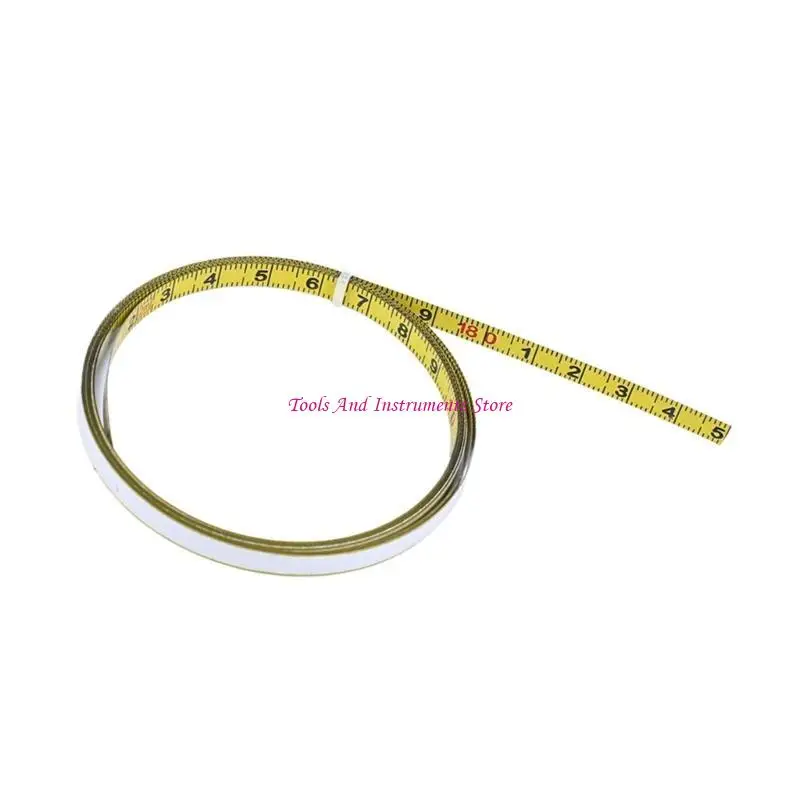 1/2m adesiva in acciaio inossidabile 6 mm largo nastro adesivo righello c7ac
