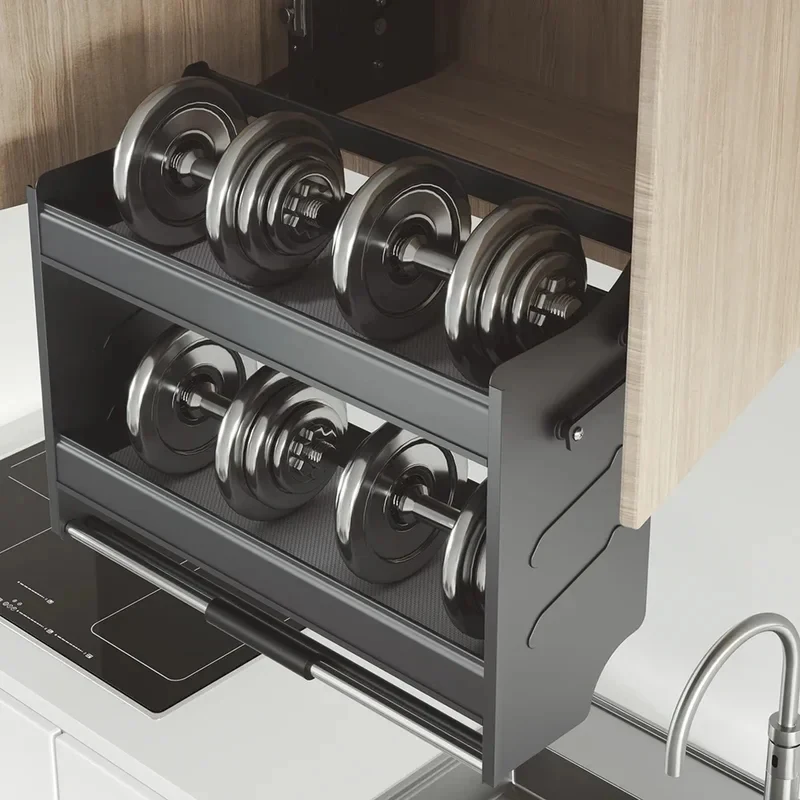 Solre Da Goldmine Ascensore C lo Pull Out Kitchen C inet Shelves With Divider For Storage