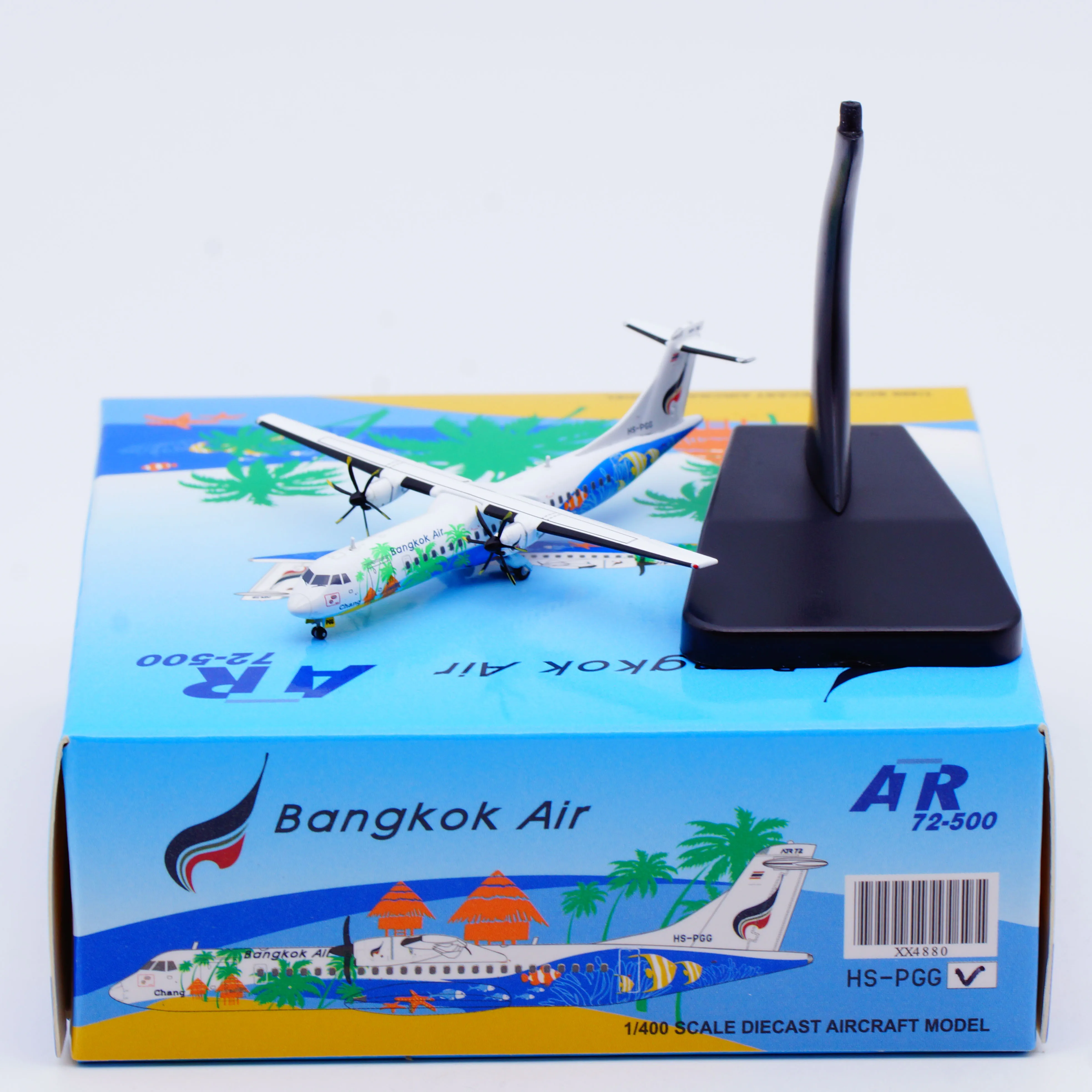 

XX4880 Alloy Collectible Plane Gift JC Wings 1:400 Bangkok Airways ATR72-50 Diecast Aircraft Model HS-PGG With Stand