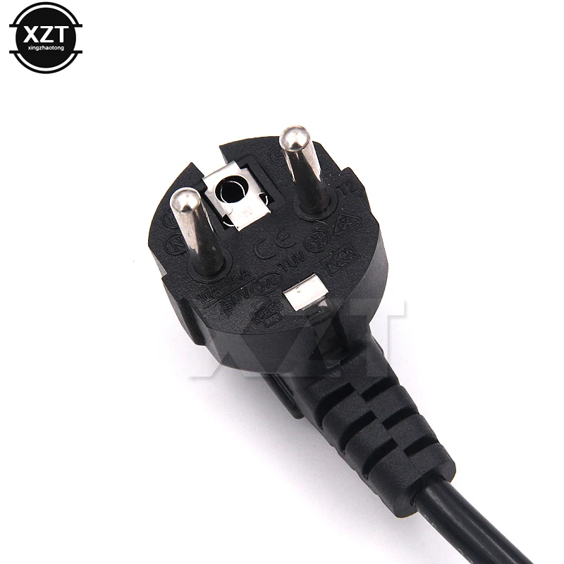 1.5m Laptop Power Cord 3 Prong EU Plug  AC Power Adapter Extension Cable For Dell HP Notebook PC Computer Monitor Printer