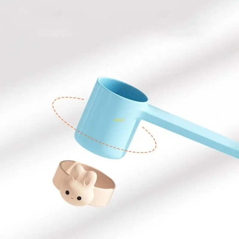 Colher silicone fixador leite magnético pó pó colher spoonscoop colher anel antiaderente