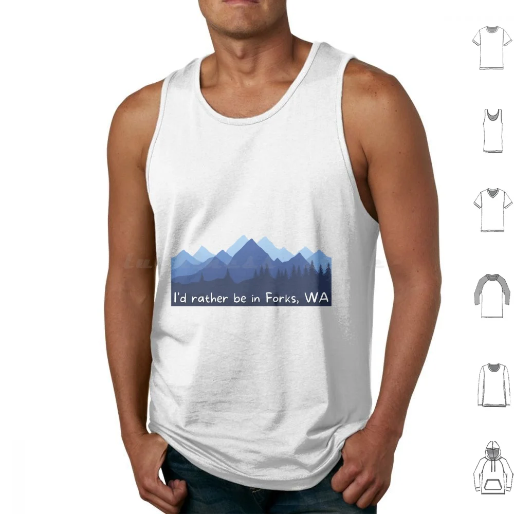 Forks , Wa Tank Tops Print Cotton Twilight New Moon Breaking Dawn Edward Bella Jacob Stephanie Meyer Nerd Rain