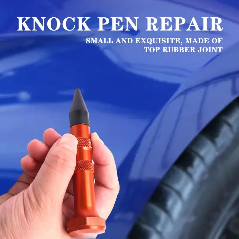 Dent Repair Tap Down With Rubber Tips Car Dent Repair Removal Tools Metal Tap Down Pen With 9 Heads Tips Rubber Bulge Repair