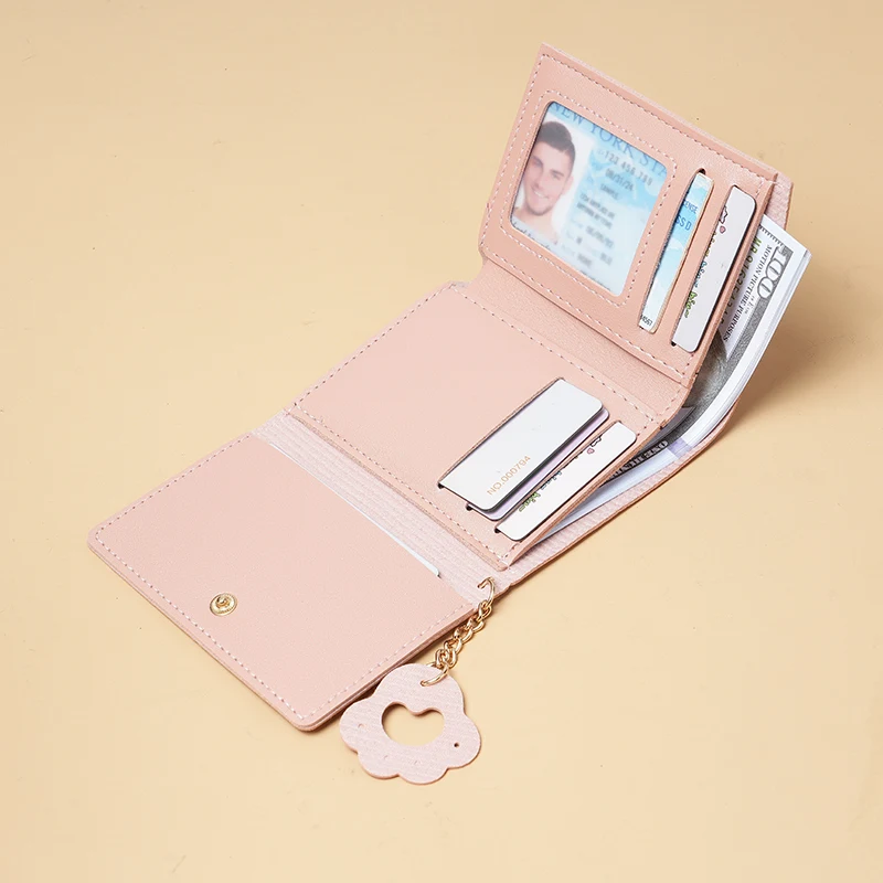 New Short-style Purse Female Fashion Small Student Pocket Purse Cute Large Capacity Multi-card Wallet