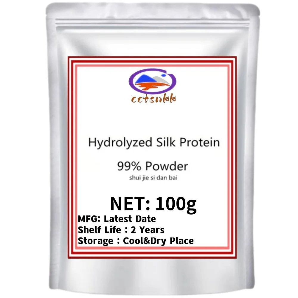 Hot Supply 99% Hydrolyzed Silk Protein Powder ,Silk Fibroin for Moisturizing, Brightening and Improving Skin Perception