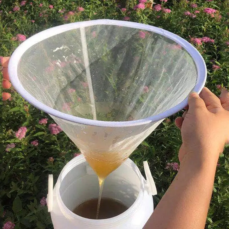 

Honey Filter Ultra-fine Funnel-shaped Honey Strainer Net Impurity Filter Cloth for Beekeeping Special Tools Garden Supplies