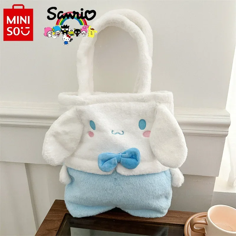 MINISO-Sac à main en peluche Oxford grill pour femme, sac de rangement multifonctionnel, sac à main de dessin animé polyvalent, haute qualité, nouvelle mode, 2025