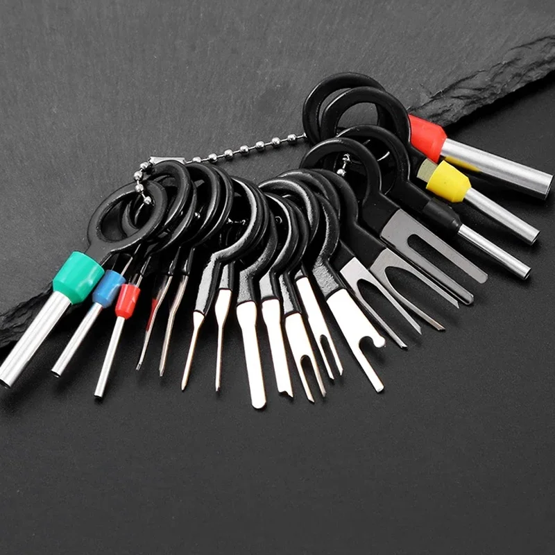 11/18pcs Car Terminal Removal Kit Box Wire Plug Connector Extractor Puller Release Pin Extractor Set Terminal Plug Repair Tools