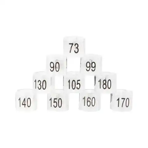 100pcs Plastic Number Markers Size Tags On The Garmen Clear Clip