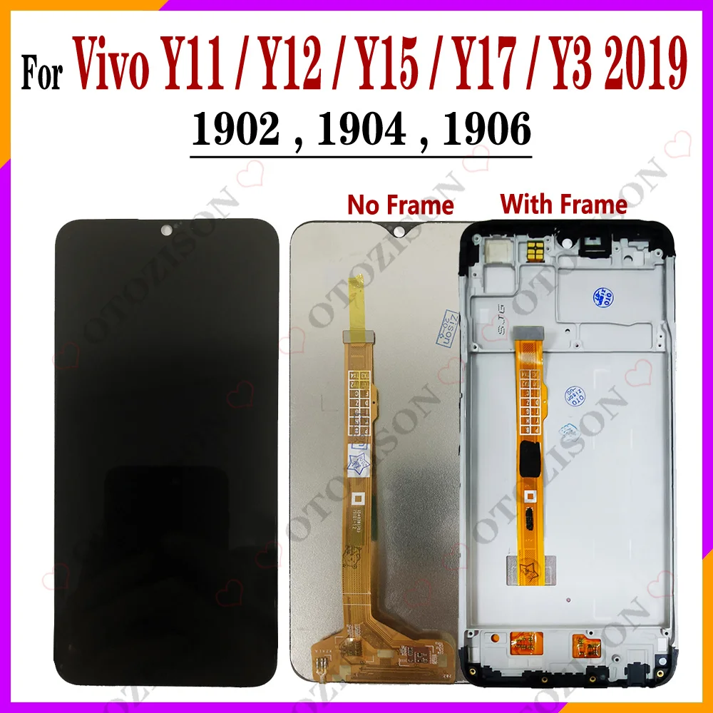 

For Vivo Y11 LCD Y17 Y15 Y12 Y3 2019 LCD Display Screen Touch Digitizer Assembly 1902 1904 LCD 1906 LCD Display Replacement