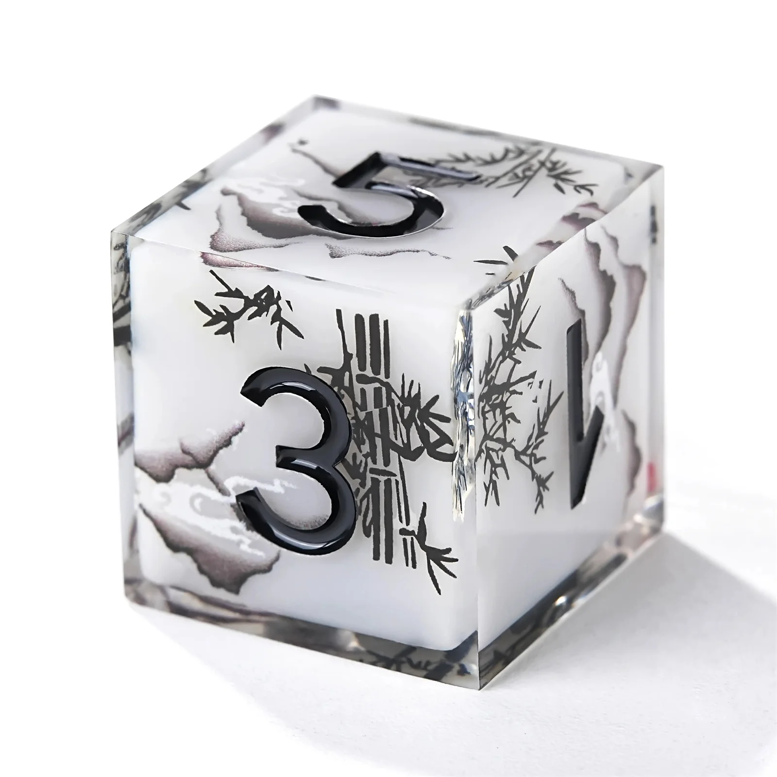 

1-7Pcs DND Dice Chinese Style Ink Wash Painting Dice Multi-sided Polyhedral Dice for D&D Game COC Role Playing RPG Table