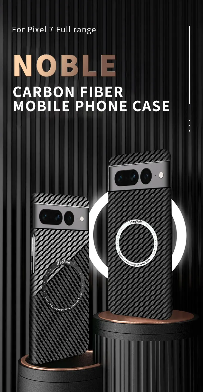 2025 New Luxury Carbon Fiber Texture Pattern Magnetic Ultra Slim Case For Google Pixel 8 9 10 Pro Matte MagSafe Ring Armor Cover
