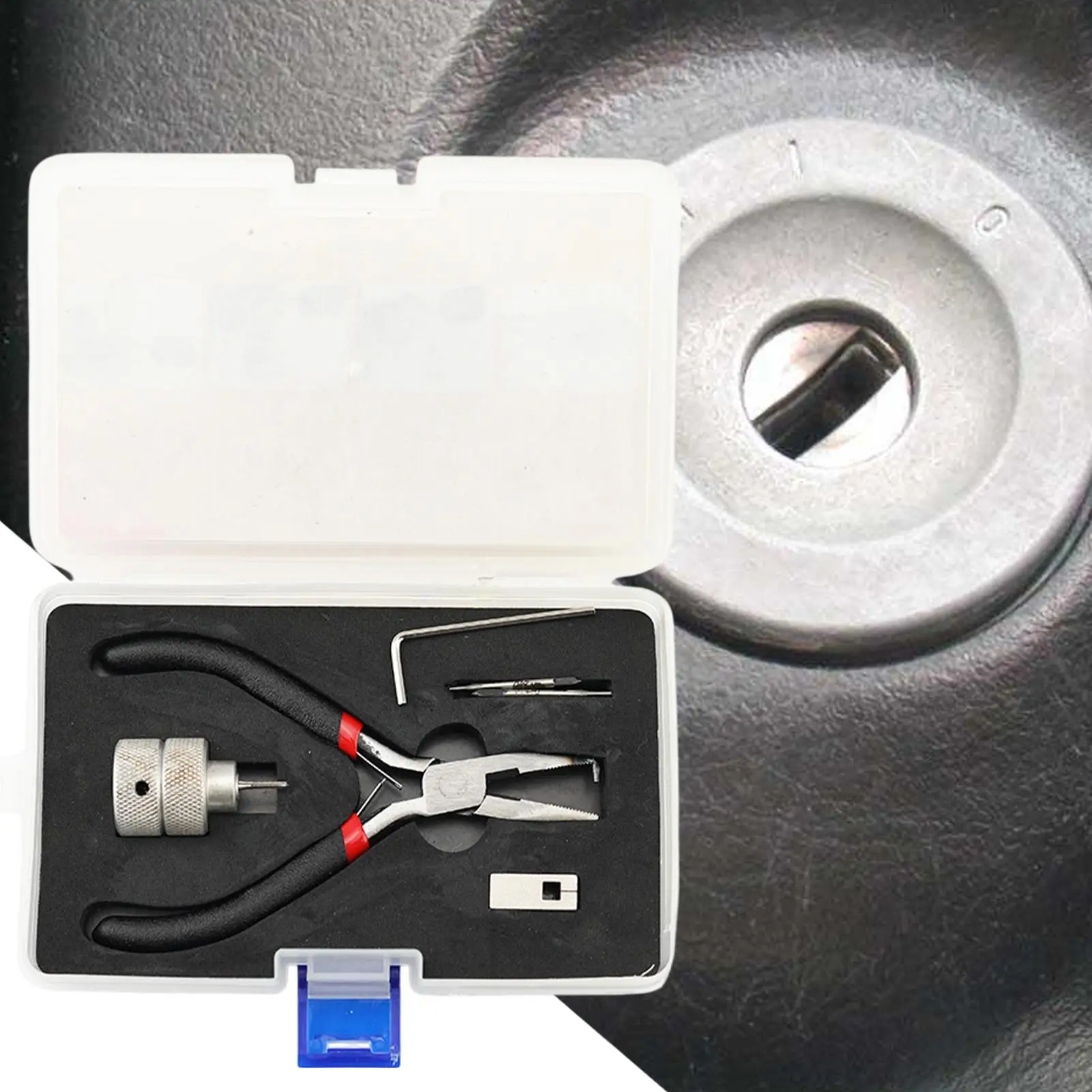 Car Lock Pin Removal Extractor Repair Tool Ignition Cylinder Removal Tool Locked Keys In Car Opener Kit Repair Tool Kit With Box view 5