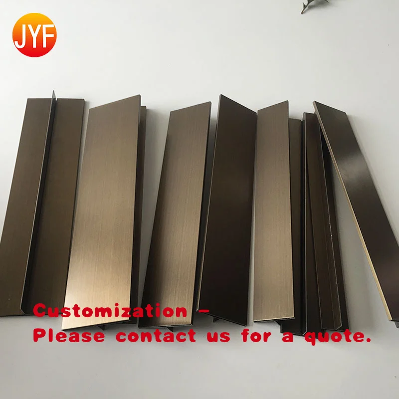 custom.ZB0030 Top 1 China Custom Product Ceramic Trim Strip Corner Brushed Stainless Steel Angle Trim