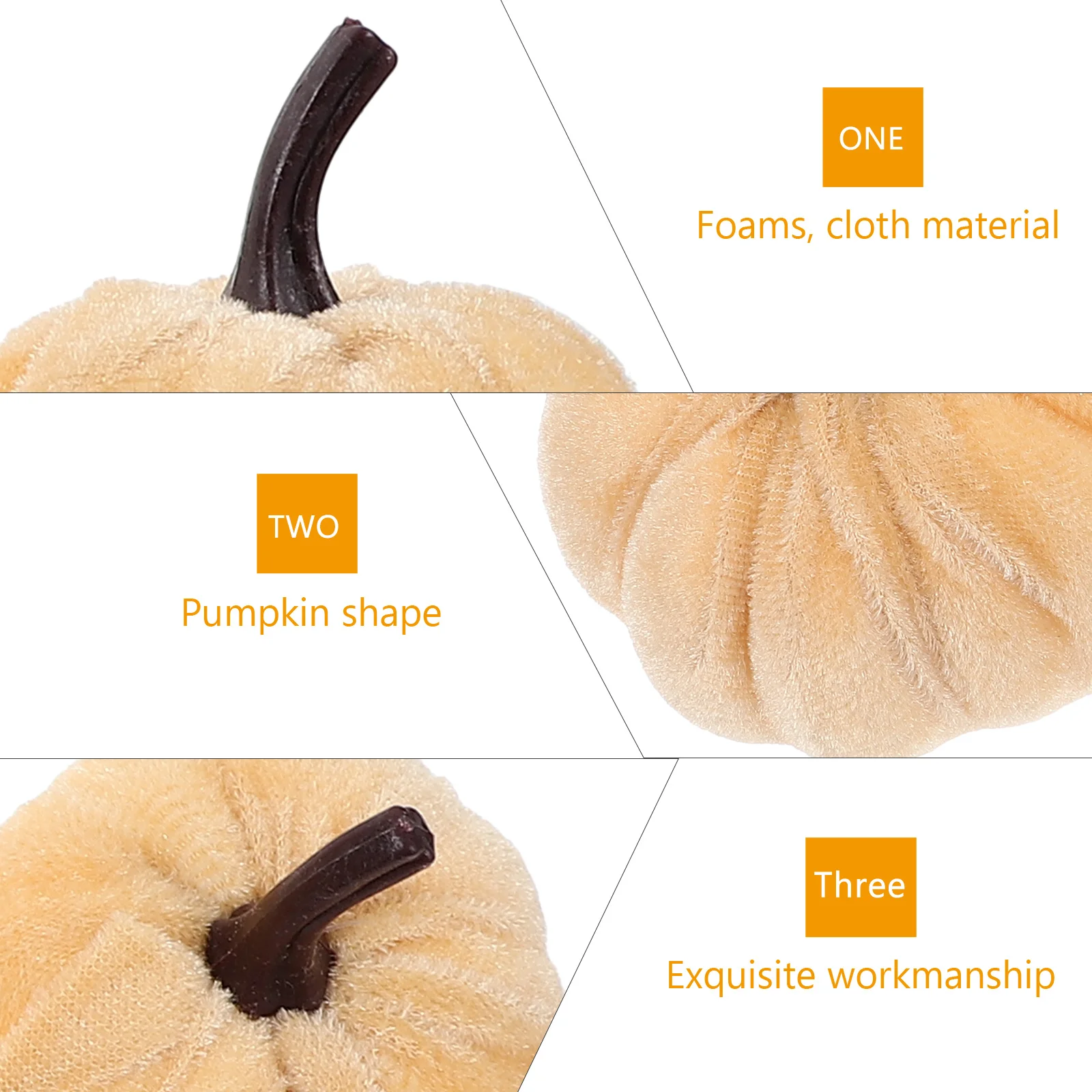 

6Pcs Artificial Pumpkin Decoration Halloween Fall Pumpkin Ornaments Small Pumpkins for Desktop and Party Scene Decoration