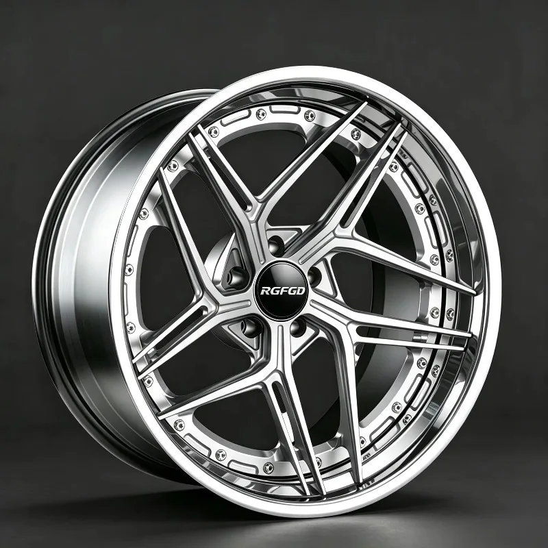 【2026】Custom Forged Alloy Wheel Rim 15 26 Inch Monoblock Multi Spoke Forged Rim For Aftermarket Tuning With Decorative Rivets