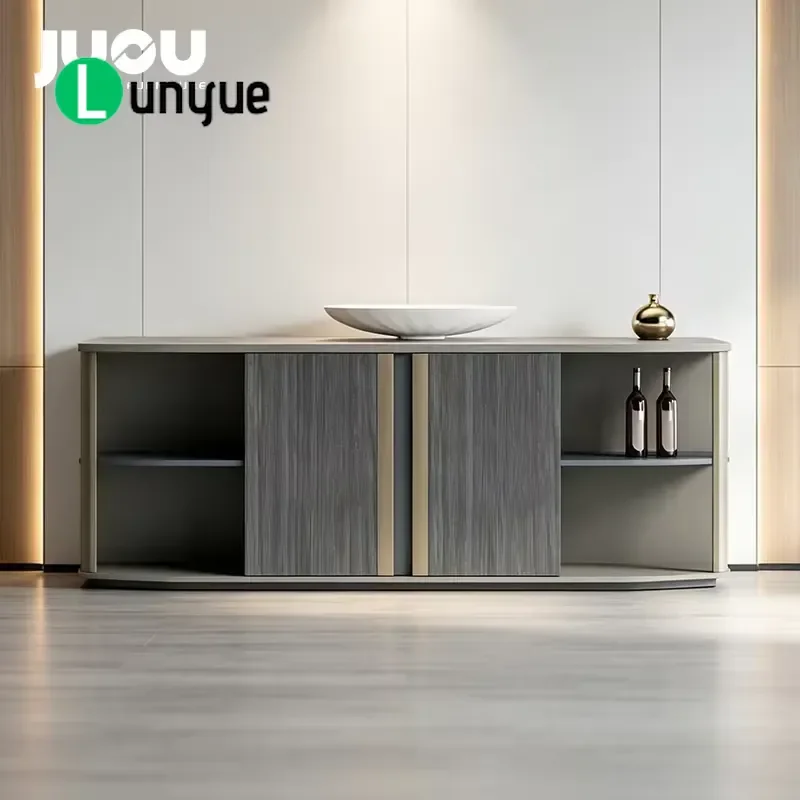 Modern Wooden Side Cabinet 2 Door File Storage Cabinet for Office Furniture Home Organization Durable Wood Material Space
