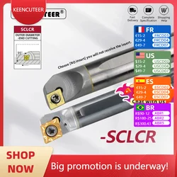 Tungsten Carbide SCLCR06 SCLCR09 SCLCR Holder for C08K C10K C12M Mechanical Lathe Internal Cooling Tool Holder