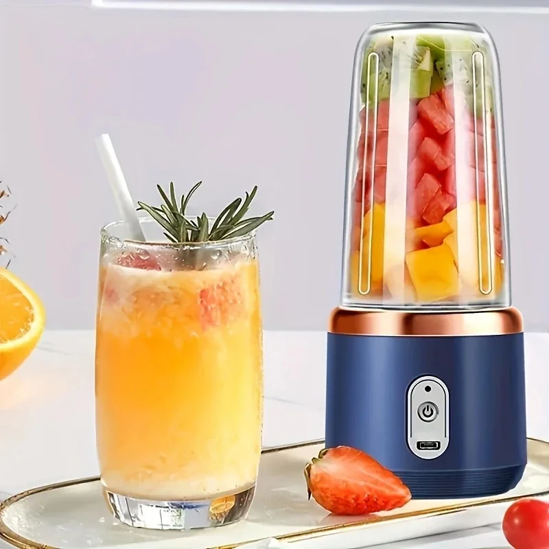 Xiaomi Wielofunkcyjna elektryczna sokowirówka z podwójnym kubkiem Przenośna sokowirówka Blender do owoców Sokowirówka do koktajli mlecznych USB Blender do smoothie