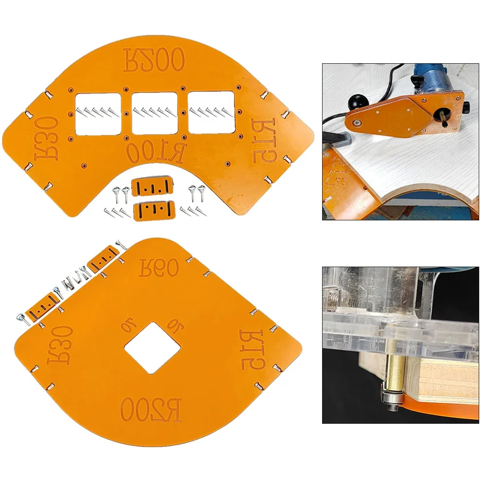 Interruptor Buracos Raio Jig Router Modelos, Roteador Fixture, 8 Opções De Ângulo, Cantos Do Armário, Modelos De Corte