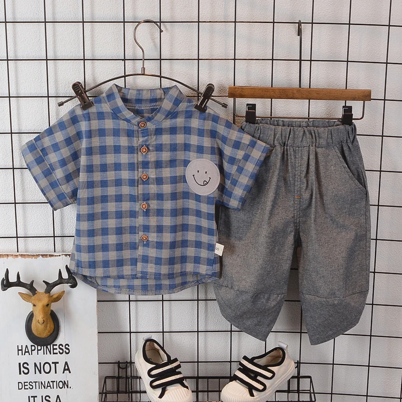 2024 Summer Casual Clothes Fashion Baby Boy's Suit Set Top Shorts 2PCS Baby Clothing Set For Boys Infant Suits Kids Clothes