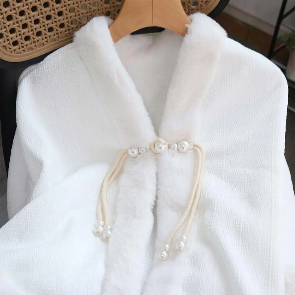 Warm Thicken Chinese Style Cloak Wrap Short Evening Capes Shawl Elegant Women Knitted Cloak Female