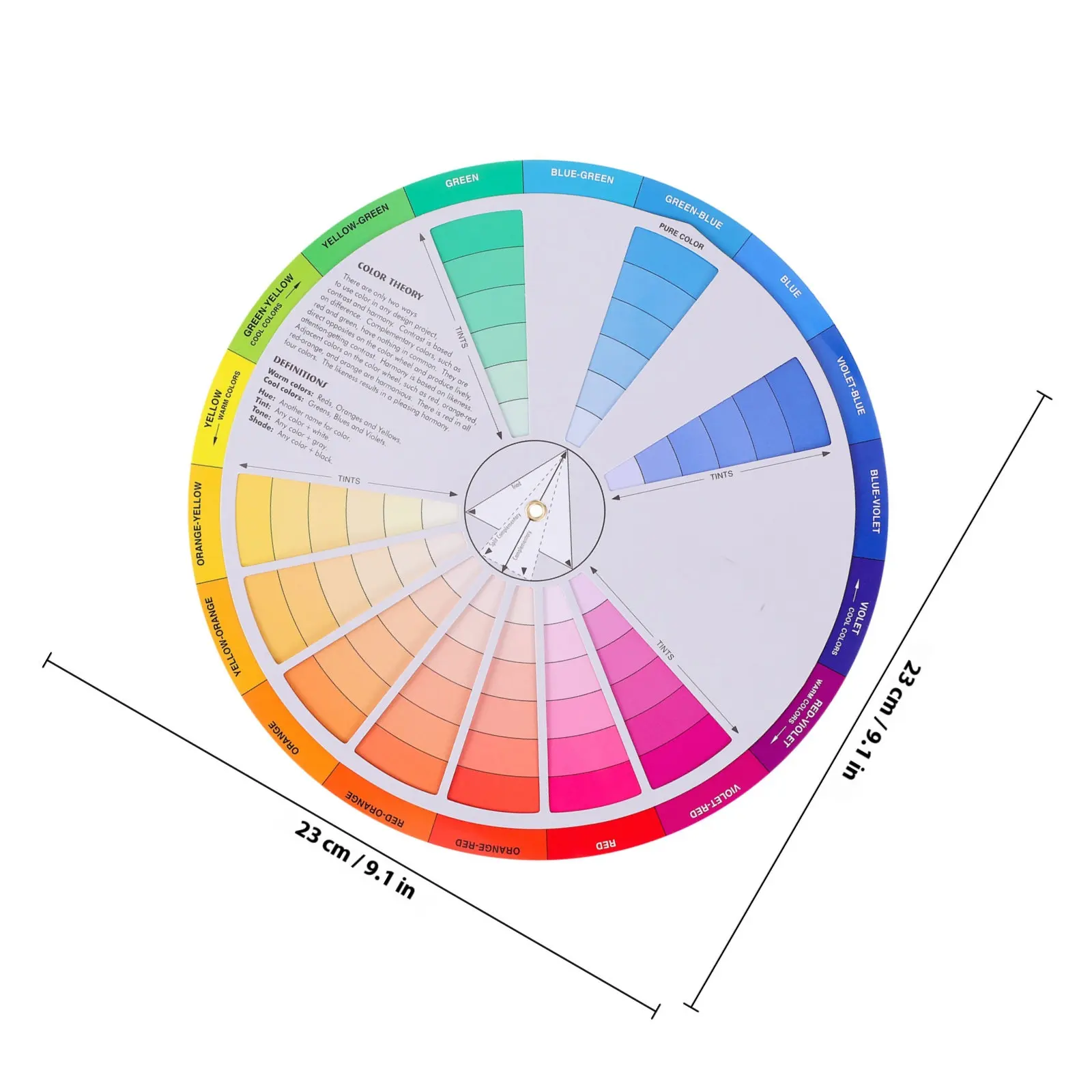 Creative Color Wheel Color Learning Rotation Board Chart Mixed Tool for Women Nail Art Painting Tattoo Supplies Complementary