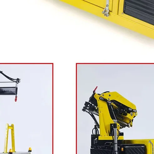 

1/14 LESU Metal Cargo Box Hydraulic Crane for LESU Roll on Off Dumper Truck RC Accessories 7CH Valve with Lights DIY Model Gifts
