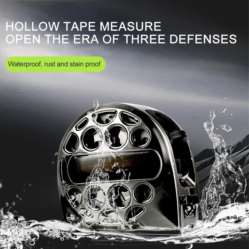 

Retractable Stainless Steel Metric Tape Measure 3/5/7.5M - Anti-corrosion Hollow Design for Woodworking Measuring Tool