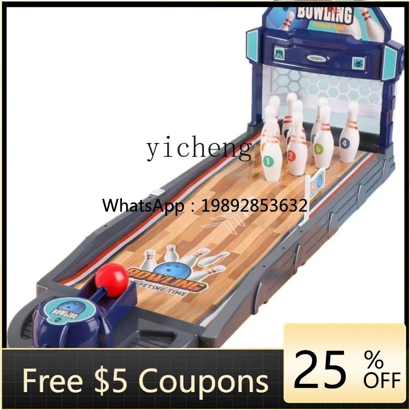Children's Bowling Table Large Indoor Ball Toys Catapult Boy Double Fight Baby Parent-Child Interactive Board Game