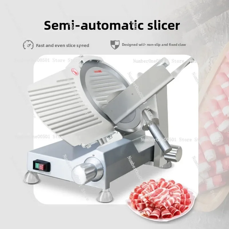 Commercial Beef Lamb Slicer Semi Automatic Stainless Steel Frozen Meat Slicing Machine