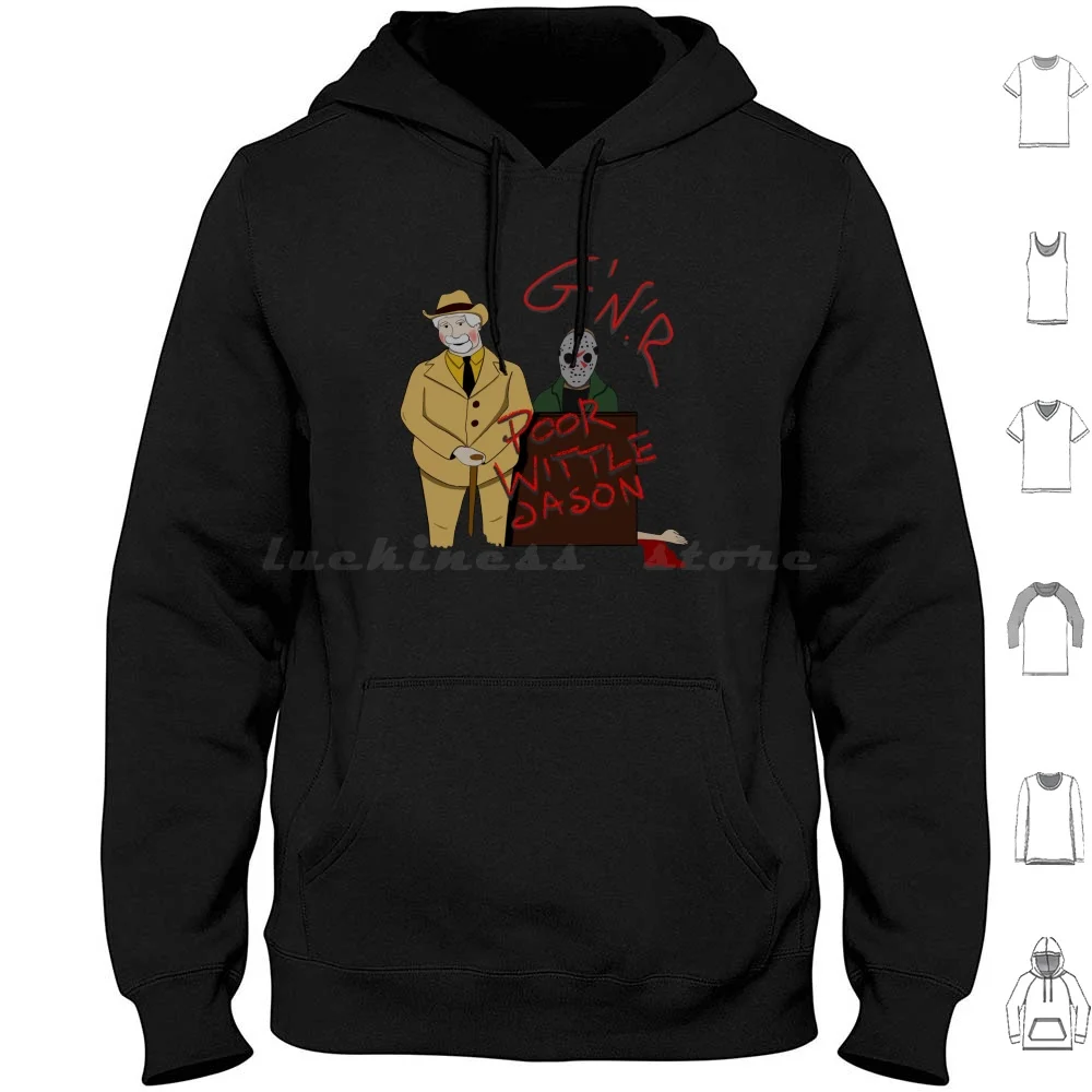 Poor Wittle Jason-Black Hoodie Cotton Long Sleeve Poor Wittle Jason Friday Matt Gourley Paul Rust With Gourley And