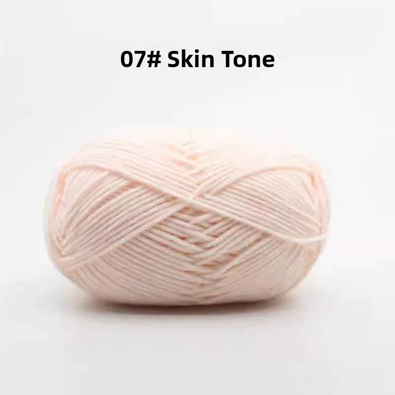 Handcrafted Milk Cotton Yarn Ball Baby Doll Flower Bouquet DIY Material Kit Blanket Crochet Kit Cotton Yarn for Women plus Size