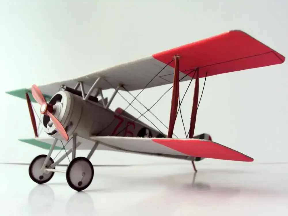 1:33 Scale DIY Paper Model French Fighter Hanriot Hd-1 WWI Boy Gift Papercraft 3D Puzzle Military Model