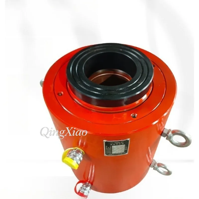 Large Tonnage Hollow Hydraulic Jack Double Acting Separate Hollow Cylinder  Through Hole Jack For Prestress Bridge Use