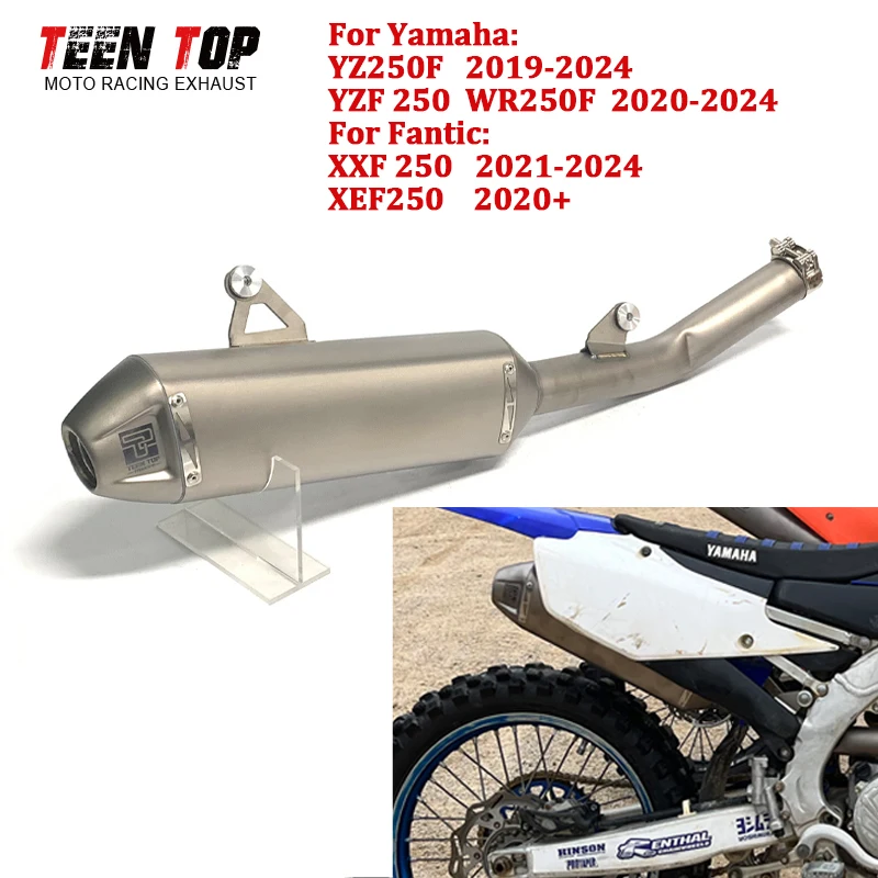 

Dirtbike Exhaust For Yamaha YZ250F YZF250 WR250F Slip-on Exhaust Titanium Exhaust Pipe 48mm Racing Elbow Muffler Escape Moto