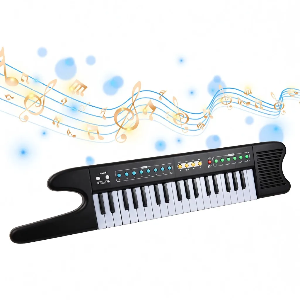 37-Key Electronic Keyboard Piano Portable Mini Electronic Organ Musical Instrument 8 Tone 6 Rhythm 10 Demo with Micropho